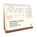 RYURYU リュリュ 2026 1月始まり カレンダー H155×W180 卓上 カレンダー シンプルダイアリー 月曜始まり キャラクター デザイン おしゃれ 大人かわいい シンプル スケジュール帳 手帳のタイムキーパー