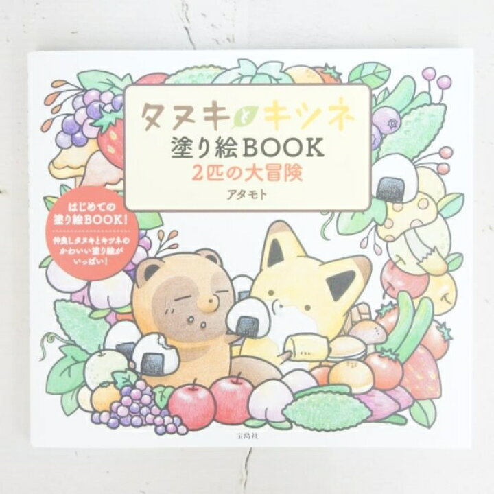 楽天市場 メール便送料無料takarajima 宝島社 塗り絵 タヌキとキツネ 塗り絵book 2匹の大冒険 ぬりえ ぬり絵 介護 ディズニー 鳥 花 風景 ふるさと スケジュール帳 手帳のタイムキーパー 手帳のタイムキーパー