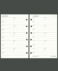 ASHFORD アシュフォード システム手帳リフィル ミニ6(6穴) アドレスリーフ5段アイボリー M6 財布 システム手帳 リフィル 手帳カバー 革 デザイン文具 スケジュール帳 手帳のタイムキーパー