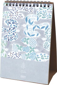 EL COMMUN エルコミューン 2025 年 1月始まり カレンダー H180×W120 卓上 リングタイプ Textile テキスタイル 青山佳世 植物 動物 月曜始まり マトカ MATOKA デザイン おしゃれ 大人かわいい スケジュール帳 手帳のタイムキーパー