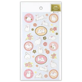 和風 シール 大 優ふみ うさぎ 和柄 おしゃれ かわいい ピンク 金箔 :4909510192945