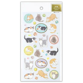 和風 シール 大 優ふみ 猫 ねこ かわいい 和柄 金箔 エヌビー社 :4909510192976
