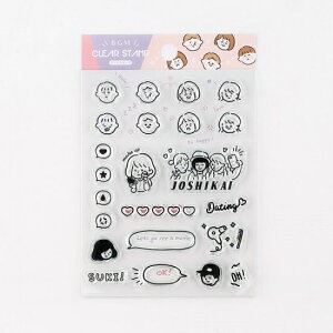 BGM ビージーエム スタンプ ・ クリアスタンプ デート スタンプ台 インク かわいい キャラクター 手帳 イラスト 6mm 5個 3個 ごほうびスタンプ 事務 先生 スケジュール帳 手帳のタイムキーパ