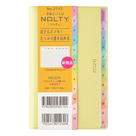 JMAM 日本能率協会マネジメントセンター 2026 1月始まり 手帳 A6 2193 PAGEM by NOLTY ノルティ ペイジェム ウィークリー コンパクト-i 方眼メモ 日曜 ライムグリーン 能率 ダイアリー ビジネス スケジュール帳 手帳のタイムキーパー