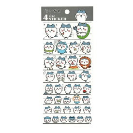 ちいかわ 4サイズステッカー ハチワレ カミオジャパン / 4種類サイズ 平面シール 手帳デコ スケジュール管理 ギター キャラクター グッズ