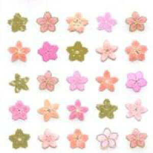 奥山 和風シール 桜 5列 / ピンク ゴールド 花びら 春 かわいい 和桜