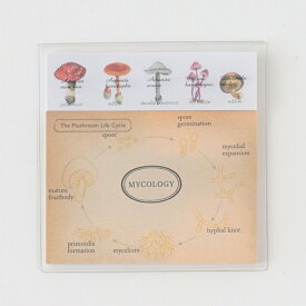 Green Flash グリーンフラッシュ 手帳小物 ・ STUDY HOLIC クリアカバー付箋 菌類学 付箋紙 ポストイット ふせん かわいい おしゃれ 吹き出し 小さい キャラクター メモ帳 スケジュール帳 手帳のタイムキーパー