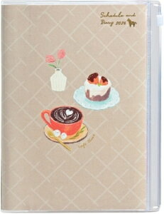 KUTSUWA クツワ 2026 2025年 12月始まり 手帳 週間バーティカル式(バーチカル) B6 家族 家計簿付き手帳 フラワー カフェのひととき ZOO シマエナガ 1月始まり 対応 大人かわいい スケジュール帳 手帳