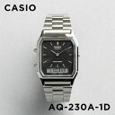 【訳あり】【小キズあり】【日本未発売】CASIO STANDARD カシオ スタンダード AQ-230A-1DMQ 腕時計 時計 ブランド メンズ レディース キッズ 子供 チープカシオ チプカシ アナデジ 日付 シルバー ブラック 黒 メタル 海外モデル ギフト プレゼント