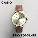 【10%OFF】【10年保証】【日本未発売】CASIO STANDARD カシオ スタンダード LTP-VT01GL-9B 腕時計 時計 ブランド レディース キッズ チープカシオ チプカシ アナログ ゴールド 金 ブラウン 茶 レザー 革ベルト 海外モデル ギフト プレゼント
