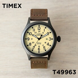 【並行輸入品】TIMEX EXPEDITION タイメックス エクスペディション スカウト 40MM T49963 腕時計 時計 ブランド メンズ レディース ミリタリー アナログ ブラック 黒 ベージュ レザー 革ベルト 送料無料