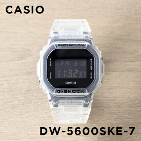 【並行輸入品】【10年保証】CASIO G-SHOCK カシオ Gショック DW-5600SKE-7 腕時計 時計 ブランド メンズ キッズ 子供 男の子 デジタル 日付 カレンダー 防水 ホワイト 白 ブラック 黒 スケルトン クリア 送料無料