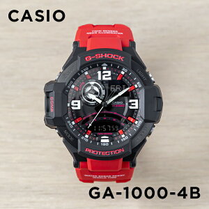 【並行輸入品】【10年保証】CASIO G-SHOCK カシオ Gショック スカイコックピット GA-1000-4B 腕時計 時計 ブランド メンズ キッズ 子供 男の子 アナデジ 日付 カレンダー 防水 ブラック 黒 レッド 赤