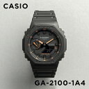 【10%OFF】【10年保証】CASIO G-SHOCK カシオ Gショック GA-2100-1A4 腕時計 時計 ブランド メンズ キッズ 子供 男の子 アナデジ 日付 カレンダー 防水 ブラック 黒 オレンジ カシオーク ギフト プレゼント
