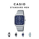 【並行輸入品】【10年保証】【日本未発売】CASIO STANDARD MEN カシオ スタンダードMTP-B185D腕時計 時計 ブランド メンズ チープカシオ チプカシ アナログ 日付 カレンダー 防水 ブラック 黒 シルバー 銀 ネイビー 角型 メタル フルメタル 海外モデル