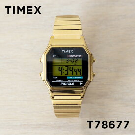 【並行輸入品】【訳あり】【小キズあり】TIMEX CLASSIC タイメックス クラシック デジタル T78677 腕時計 時計 ブランド メンズ レディース ゴールド 金 ブラック 黒 送料無料