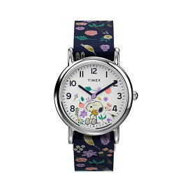 【10%OFF】【並行輸入品】【日本未発売】TIMEX WEEKENDER タイメックス ウィークエンダー ピーナッツ フローラル 31MM TW2V45900 腕時計 時計 ブランド レディース アナログ シルバー ネイビー 花柄 ナイロンベルト 海外モデル 送料無料