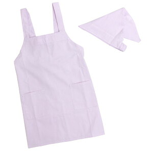 エプロン 子供用 キッズ ストライプ柄 三角巾付き H型 学校 給食 エプロン 男の子 女の子 三角布 エプロン2点セット 110cm130cm150cm