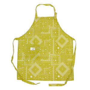 エプロン かわいい ペイズリー柄 インド綿 綿100% 女性 レディース 可愛い オシャレ 料理 家事 DIY フリーサイズ ポケット付き