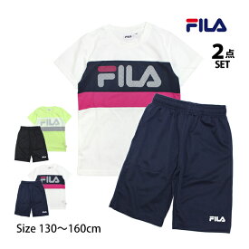 Tシャツ ハーフパンツ 上下セット FILA フィラ ジュニア キッズ 女の子 半袖 子供 セットアップ 吸汗速乾 130cm 140cm 150cm 160cm