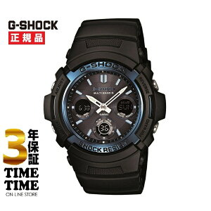 CASIO �J�V�I G-SHOCK G�V���b�N �\�[���[�d�g �A�i�f�W �u���b�N �u���[ AWG-M100A-1AJF �y���S��5�N�ۏ؁z
