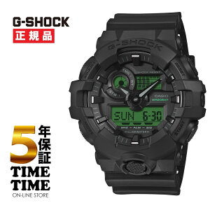 CASIO �J�V�I G-SHOCK G�V���b�N BLACK AND ELECTRO GREEN GA-700BEG-1AJF�y���S�̃��[�J�[5�N�ۏ؁z