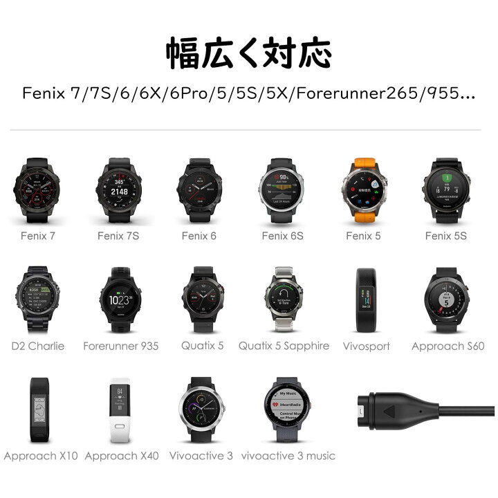 楽天市場】Garmin Fenix 8 7 6 チャージケーブル &防塵プラグ(10個 