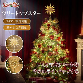 Lewondr クリスマスツリートップスター ツリー星 オーナメント USB給電 8つ点灯モード 6時間タイマー設定可 リモコン付き イルミネーションライト 人気 おすすめ クリスマス飾り クリスマス/ハロウィン/バレンタインデー/記念日/パーティー