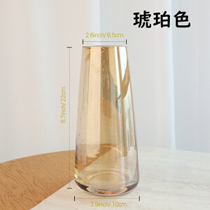 Lewondr 花瓶 ガラス 北欧 おしゃれ フラワーベース 花びん がびん かわいい 一輪挿し 花活け 吹きガラス ガラスベース 水栽培 生け花 花束 モダン 花器 インテリア 玄関 部屋 22cm お歳暮 贈り物