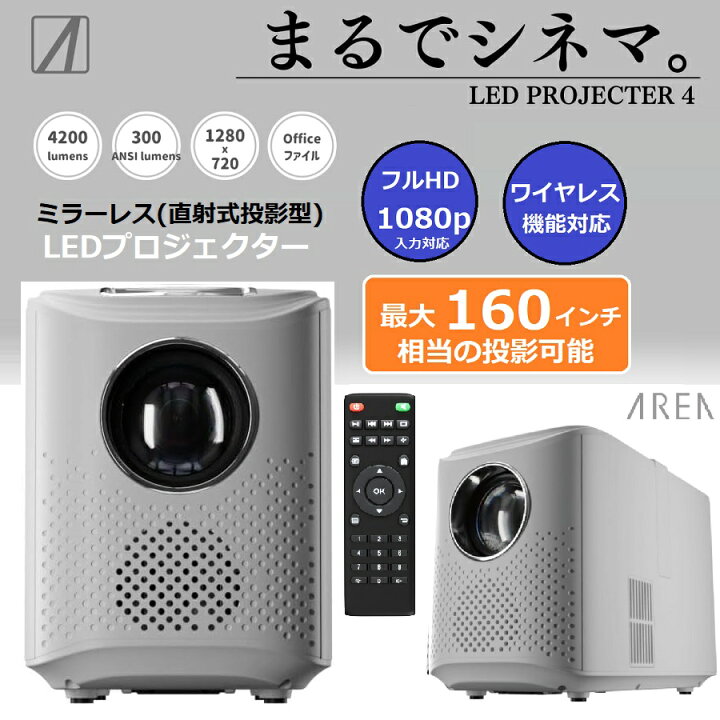T☆未使用 ミラーレス（直射式投影型）LEDプロジェクター AREA MS 