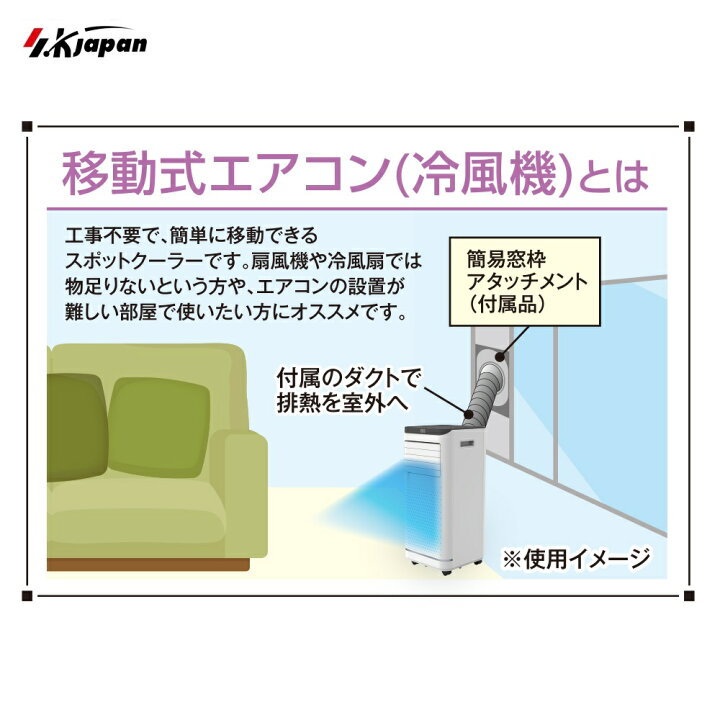 楽天市場】エスケイジャパン SKJAPAN スポットクーラー リモコン付き  
