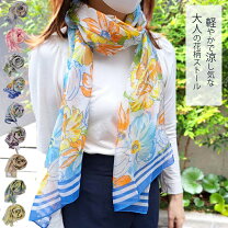 楽天市場】花柄 春夏ストールの通販