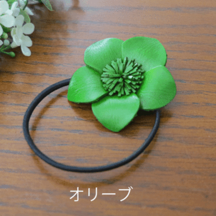 楽天市場】【スーパーSALE 40%OFF】【送料無料】レザーヘアゴム可愛い