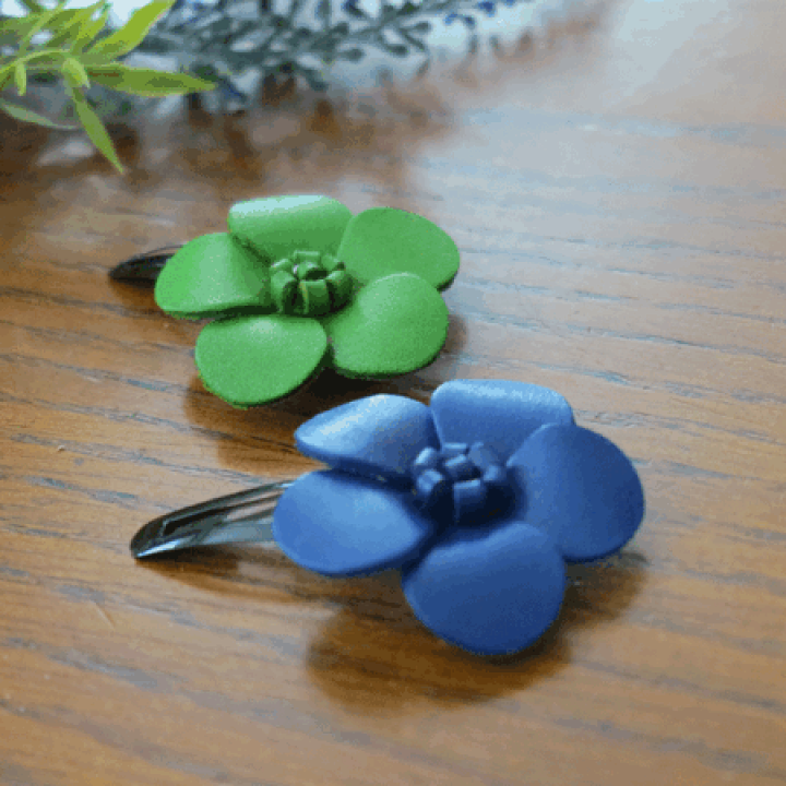 楽天市場】【ポイント5倍】【クーポン】【送料無料】レザーヘアピン 花