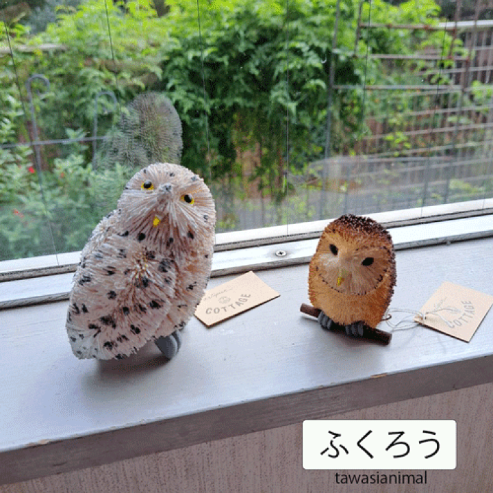 楽天市場】ふくろう置物フクロウ2羽セット梟オブジェ インテリア雑貨