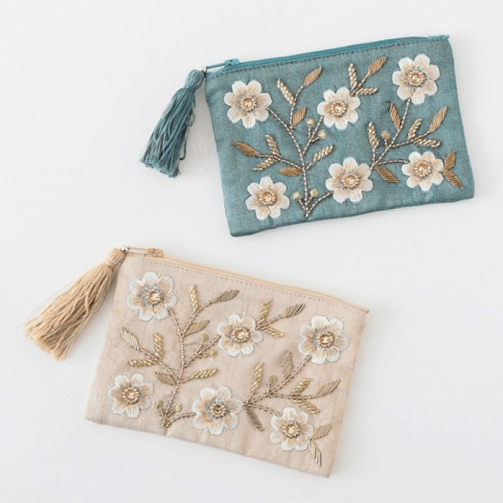 楽天市場】【ポイント5倍】【クーポン】【送料無料】ビーズ刺繍ポーチ