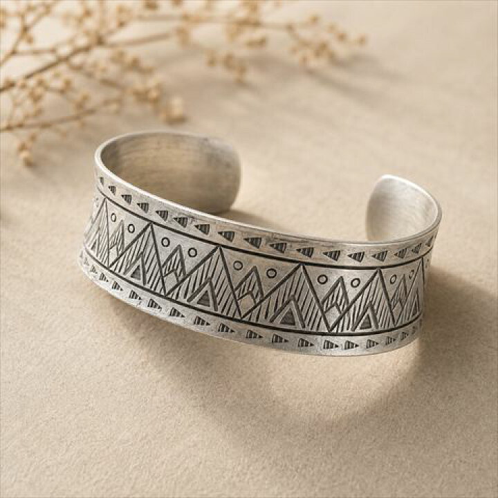 KAREN silver バングル ブレスレット ハンドメイド シンプル カレン 
