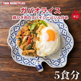 【冷凍食品】ガパオライス タイ料理 冷凍 200g 5食セット 辛口 ティーヌン お取り寄せ 簡単レンジ調理 エスニック レンチン 本格 プレゼント 贈り物