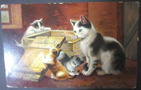 アンティーク　ポストカード ネコ　猫　 ［1900年代初期］
