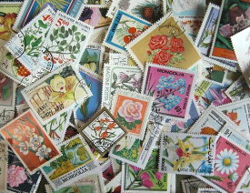 海外・外国の花・植物の切手（使用済み切手　30枚）
