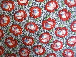 フィードサック 紺柄赤ローズ (1/16サイズ)