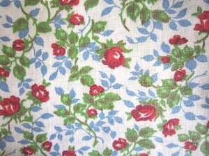 フィードサック 白地ローズ (1/4サイズ)