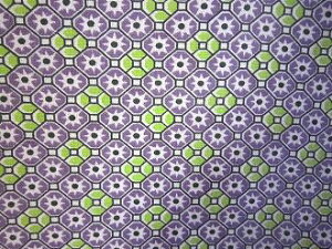 フィードサック パープルx黄緑小さいひし形 (1/16サイズ)