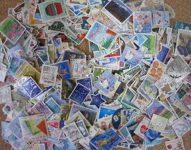 大量　日本の使用済み切手　1000枚　国内切手　NIPPON　記念切手　ふるさと切手