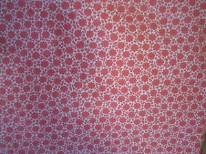 フィードサック 白地赤ピンク小花(1/16サイズ)