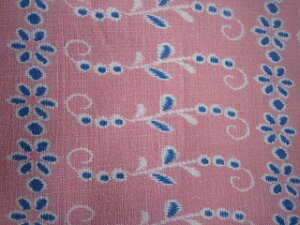 フィードサック ピンク地お花ライン(1/16サイズ)