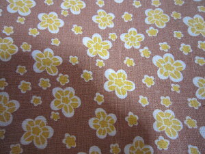 フィードサック  ミルクブラウン地黄色お花 (1/16サイズ)