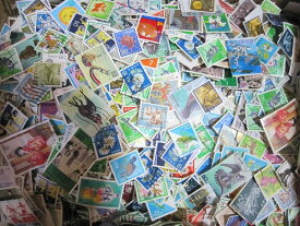 大量　日本の使用済み切手　1000枚　国内切手　NIPPON　通常切手＆記念切手