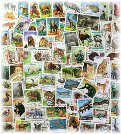動物の切手（海外使用済み切手　30枚）