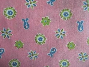 フィードサック ピンク地お花 (1/16サイズ)